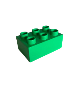 Lego® Duplo® kostka zelená 2x3